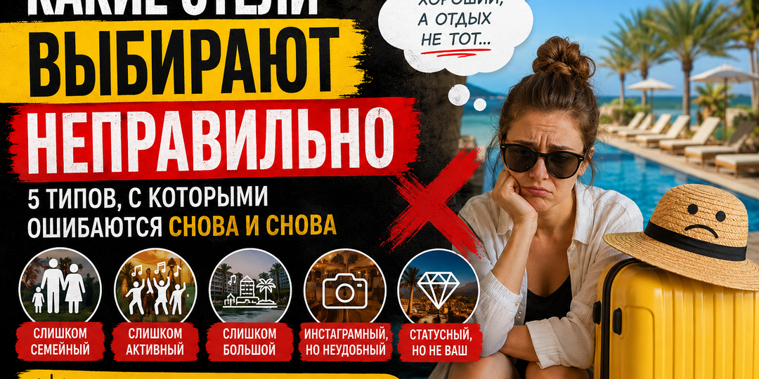 Какие отели чаще всего выбирают неправильно: 5 типов, с которыми туристы ошибаются снова и снова