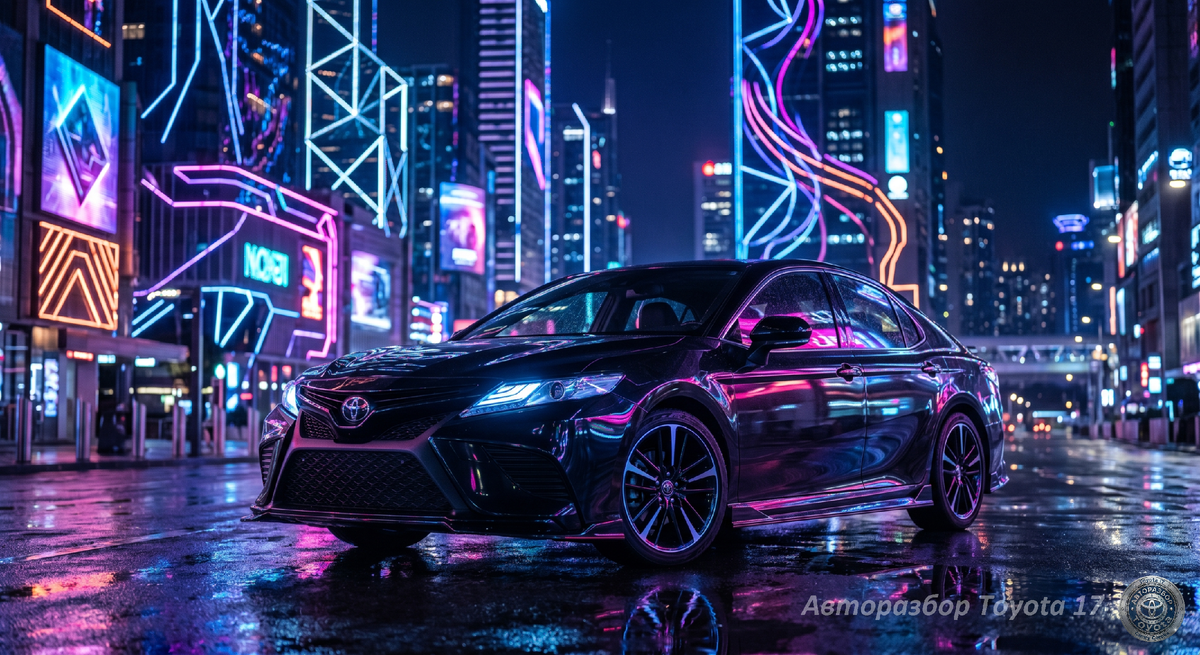 Футуристичная эстетика Toyota Camry XV70. Правильно подобранная оптика и стильный силуэт заставляют этот кузов собирать все взгляды на ночных улицах.