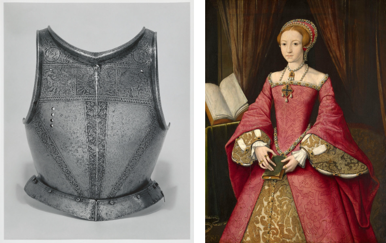 Нагрудник. прим. 1510-1515.           Портрет английской королевы Елизаветы I