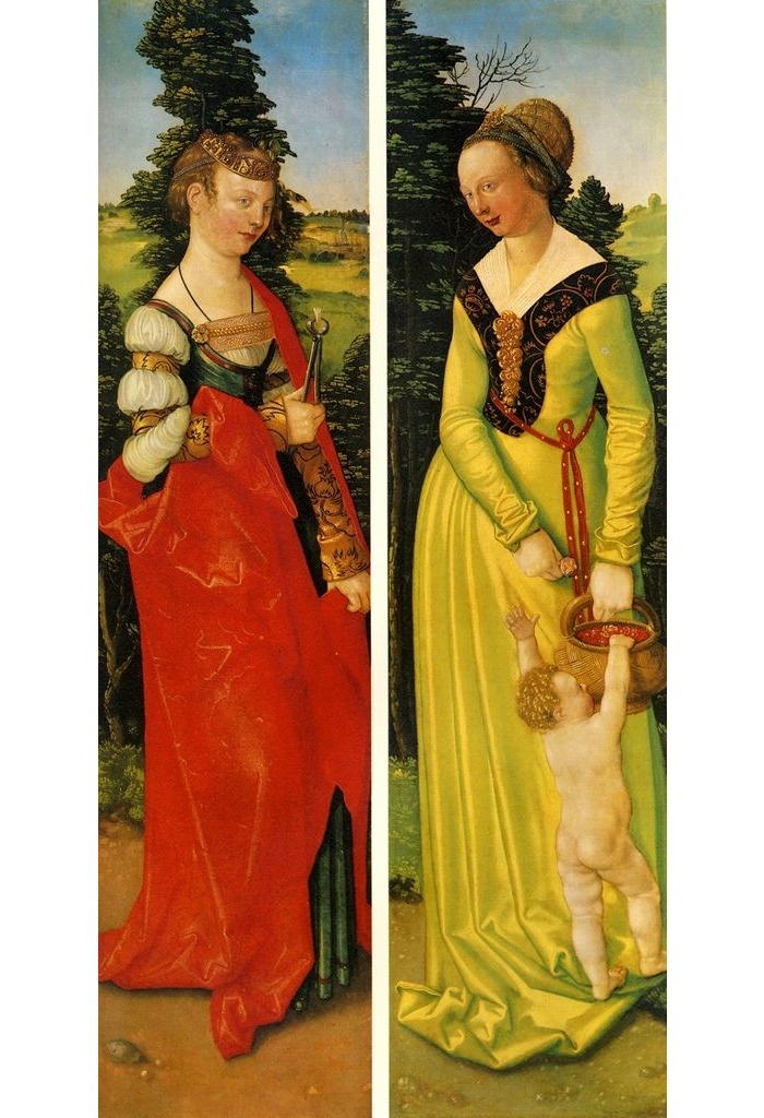 Ханс Бальдунг. Sts. Dorothy and Apollonia from the St.Sebastian Altar. 1507.