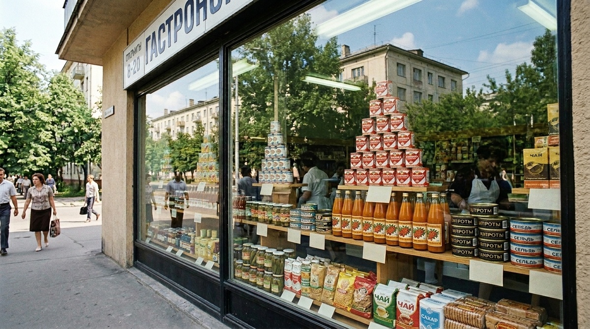 Витрина советского магазина
