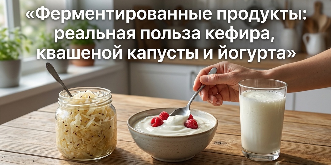 Ферментированные продукты: что реально дают кефир, квашеная капуста и йогурт