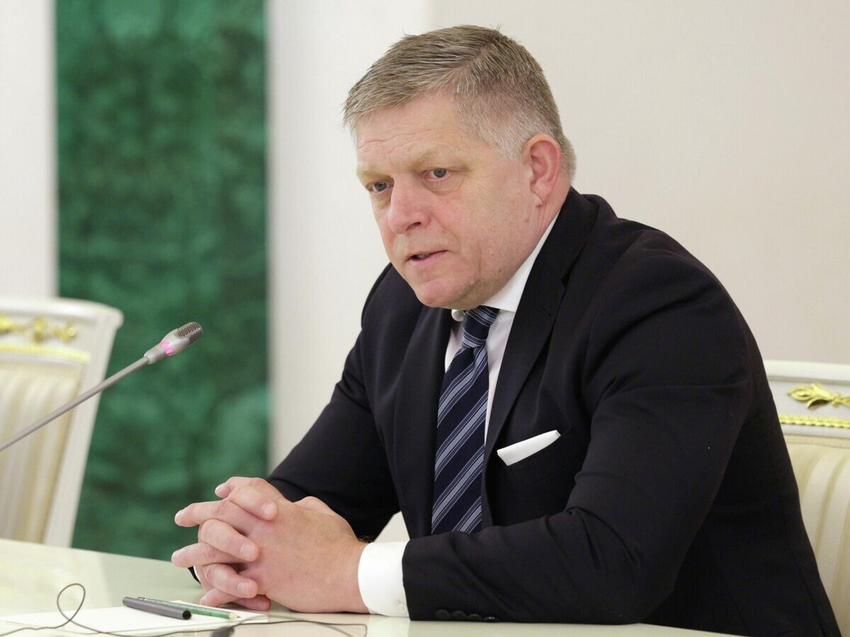    Премьер-министр Словакии Роберт Фицо во время встречи с президентом РФ Владимиром Путиным | © РИА Новости / POOL