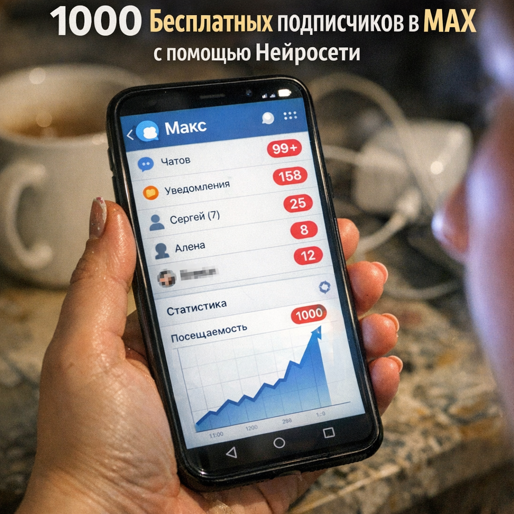 Бесплатно подписчики в Макс с помощью ИИ