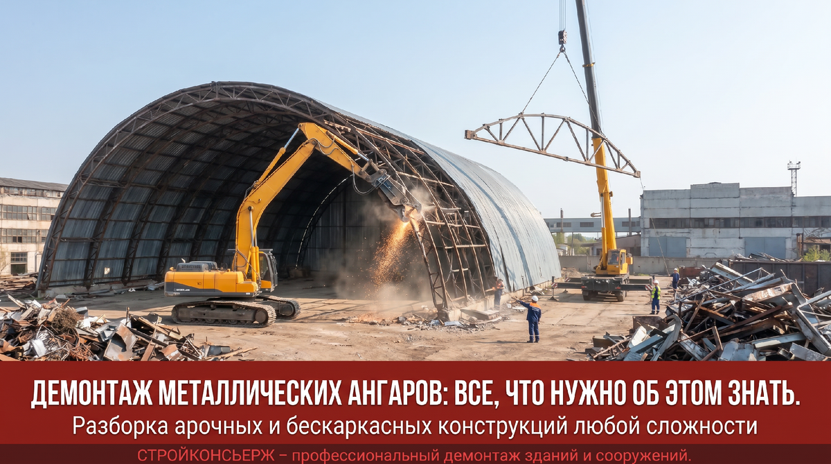 Демонтаж металлических ангаров - СТРОЙКОНСЬЕРЖ