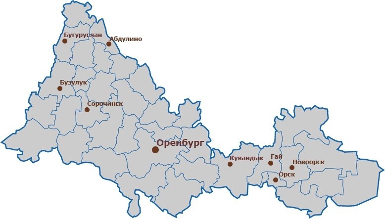 ОренБУргская область где есть БУзулук, БУГуруслан начинаем расследование с этого соответствия.