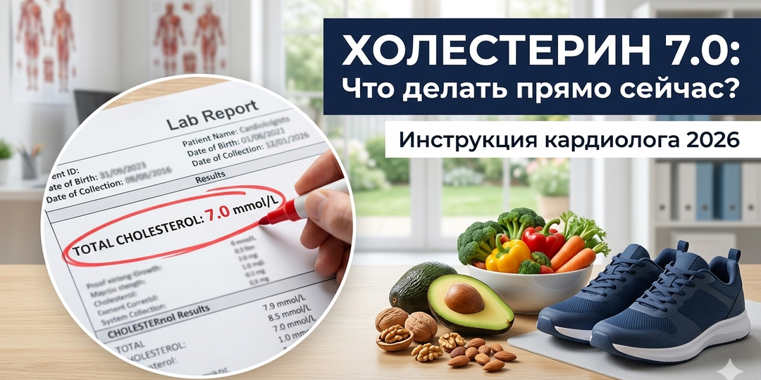 Холестерин 7.0: насколько это опасно и как снизить уровень без паники