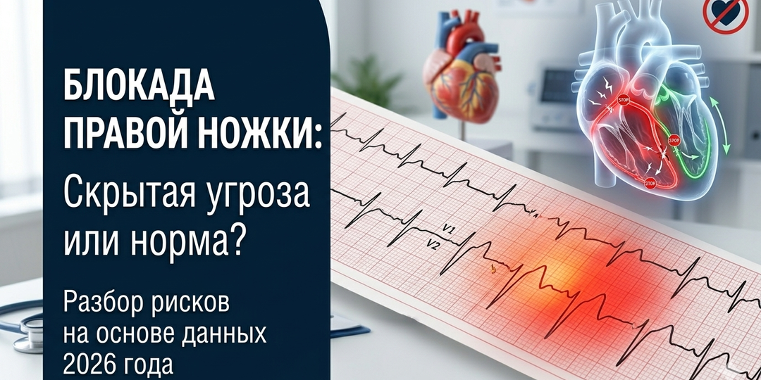 Блокада правой ножки пучка Гиса: почему это больше не считается «безобидной» находкой на ЭКГ