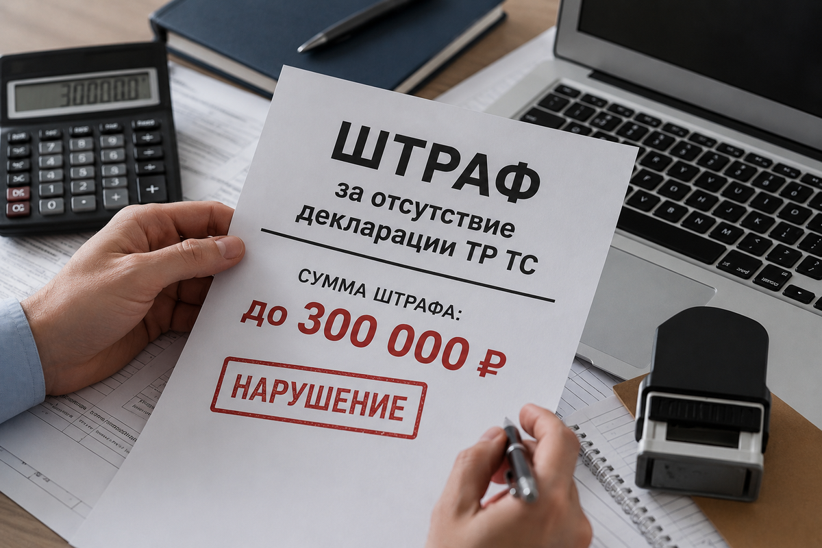 Штраф за отсутствие декларации ТР ТС: суммы и последствия