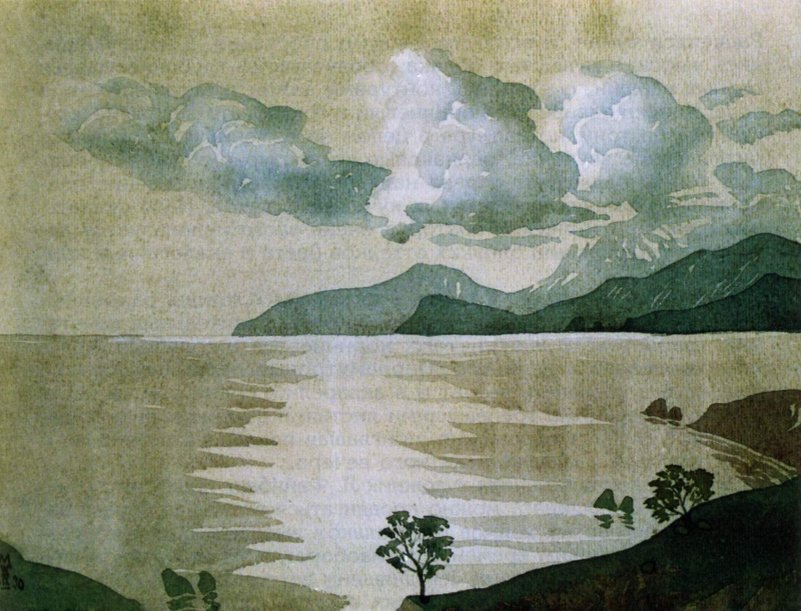 Облака над Коктебелем. Максимилиан Волошин, 1930