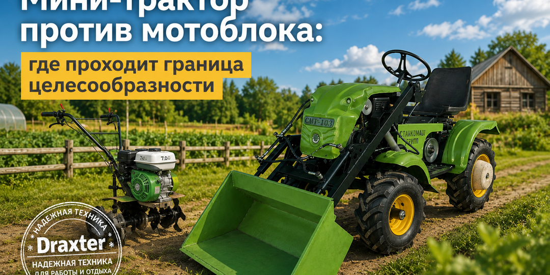 Мини-трактор против мотоблока: где проходит граница целесообразности