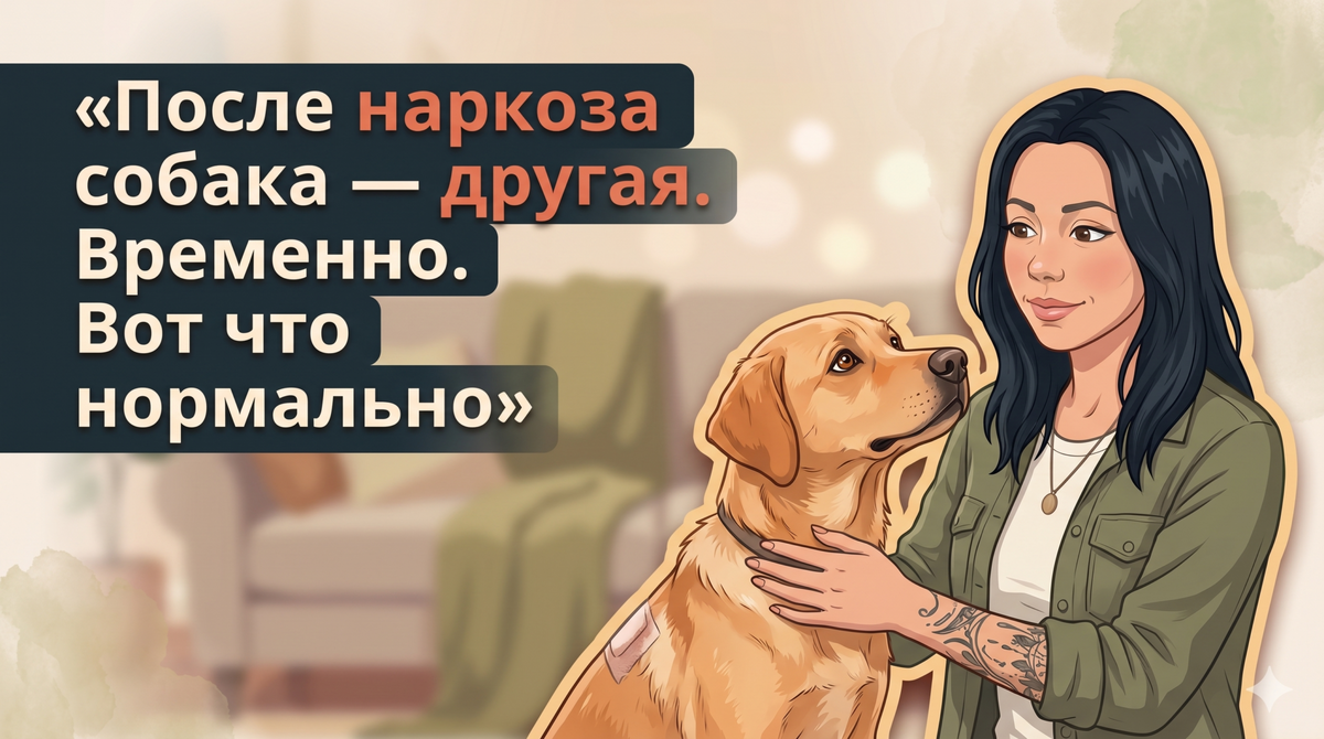    После наркоза поведение собаки меняется, но это временно и объяснимо. Анна Марковская