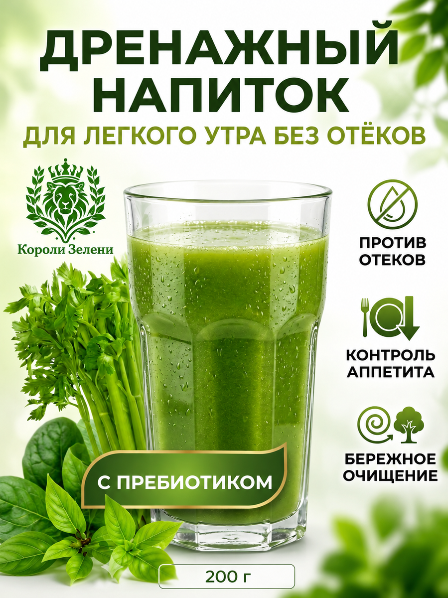 короли зелени дренажный напиток