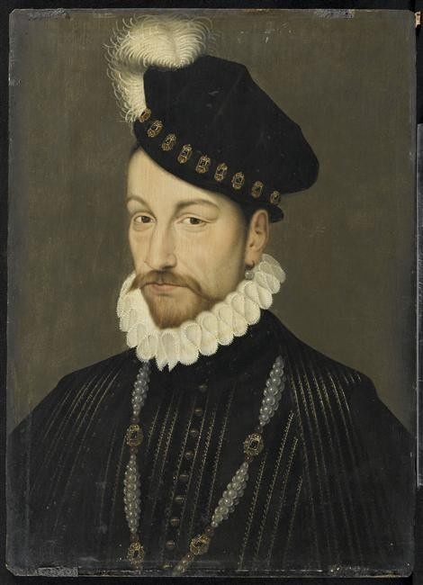 Карл IX (27 июня 1550, Сен-Жермен-ан-Ле — 30 мая 1574, Венсен) — предпоследний король Франции из династии Валуа, с 5 декабря 1560 года. Третий сын короля Генриха II и Екатерины Медичи. Его мать была при нём регентом до 17 августа 1563 года. Правление Карла ознаменовалось многочисленными Религиозными войнами и Варфоломеевской ночью — знаменитым массовым истреблением гугенотов
