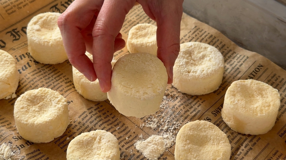 Вот такие сырнички у меня были после заморозки 