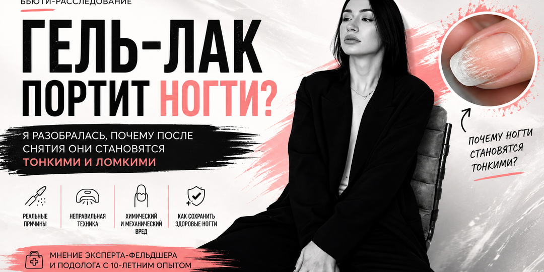 Гель-лак портит ногти? Я разобралась с мастером маникюра с медобразованием