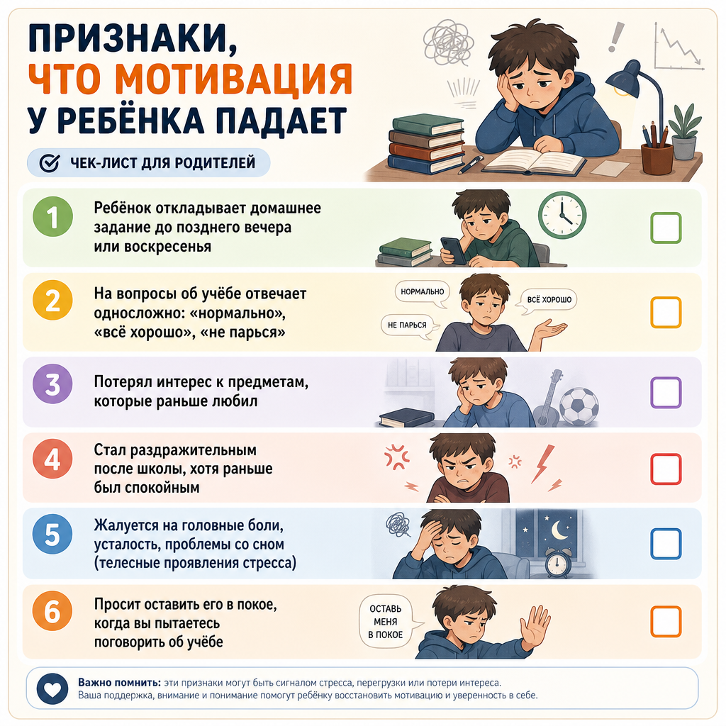 Чек-лист для родителей