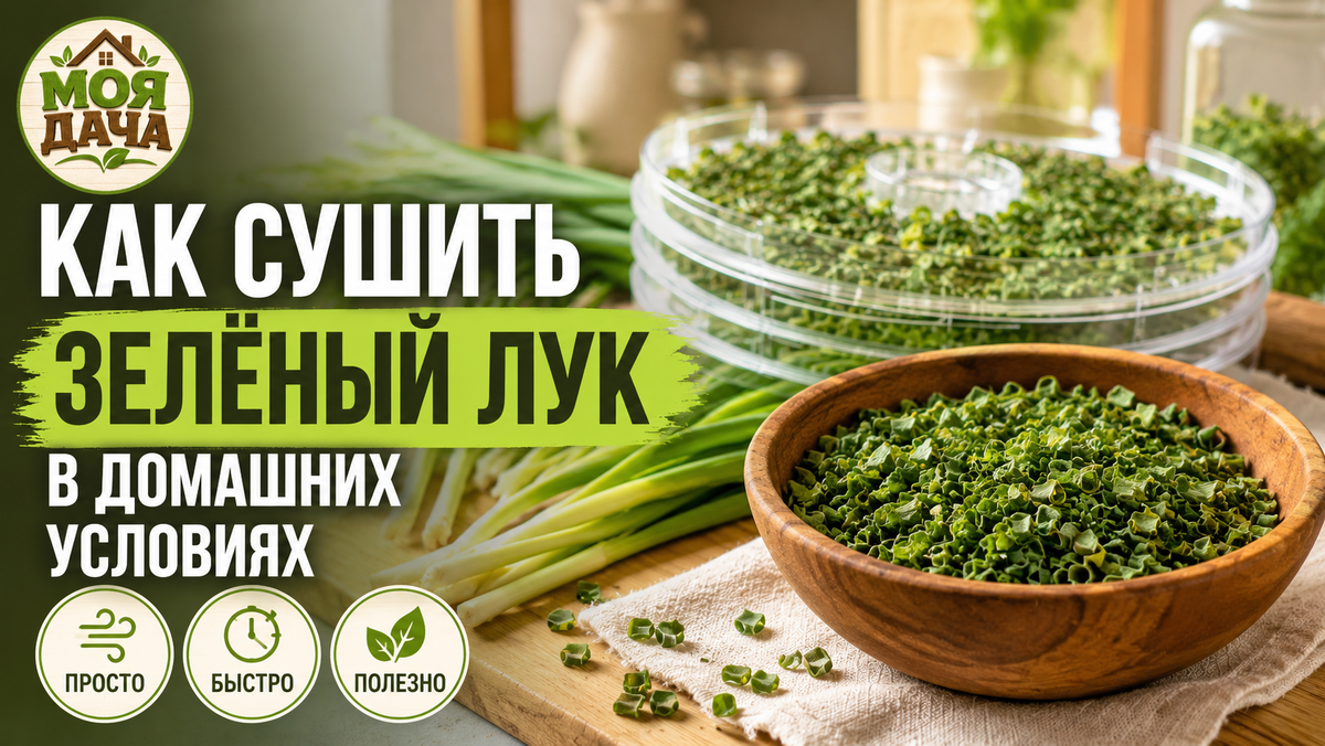 Как сушить зелёный лук в домашних условиях: простой способ сохранить аромат на зиму