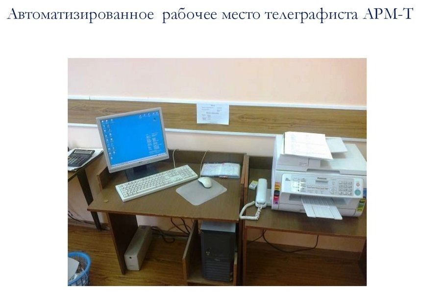 Неверное так выглядит современное автоматизированное рабочее место телеграфиста