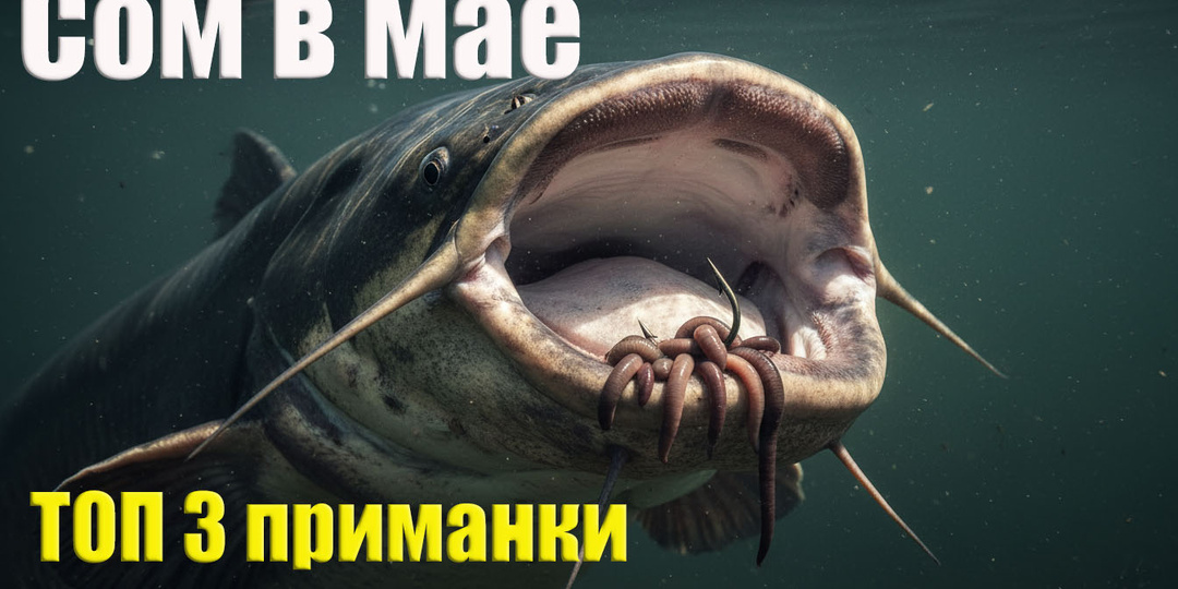 Особенности ловли сома в мае + топ 3 приманки