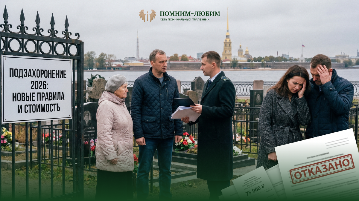 Подзахоронение в Петербурге в 2026 году