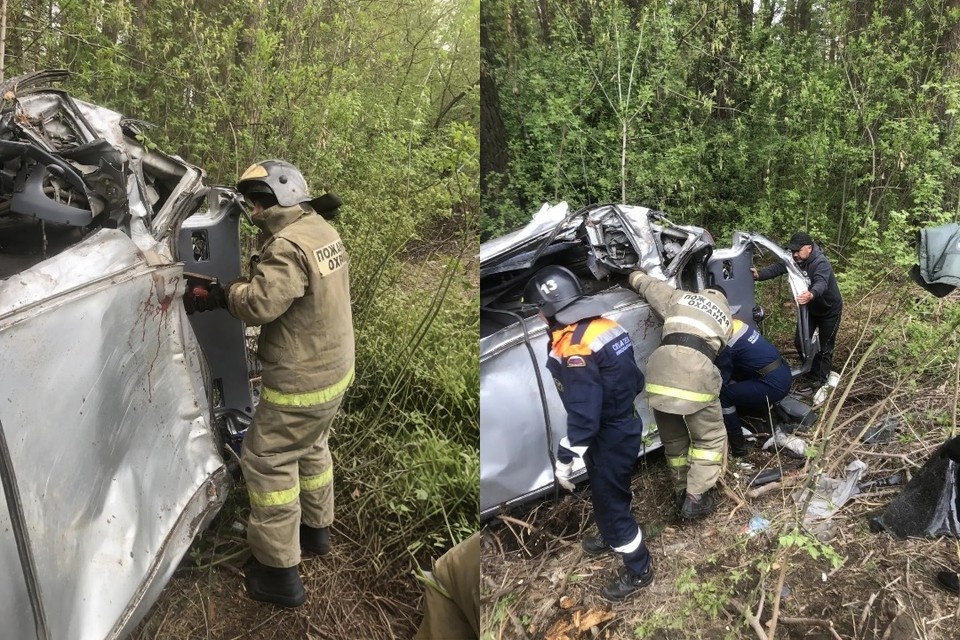    Автомобиль вылетел в кювет во время мокрого снегопада и сильного ветра. Фото: ГКУ НСО «Центра ГО, ЧС и ПБ».