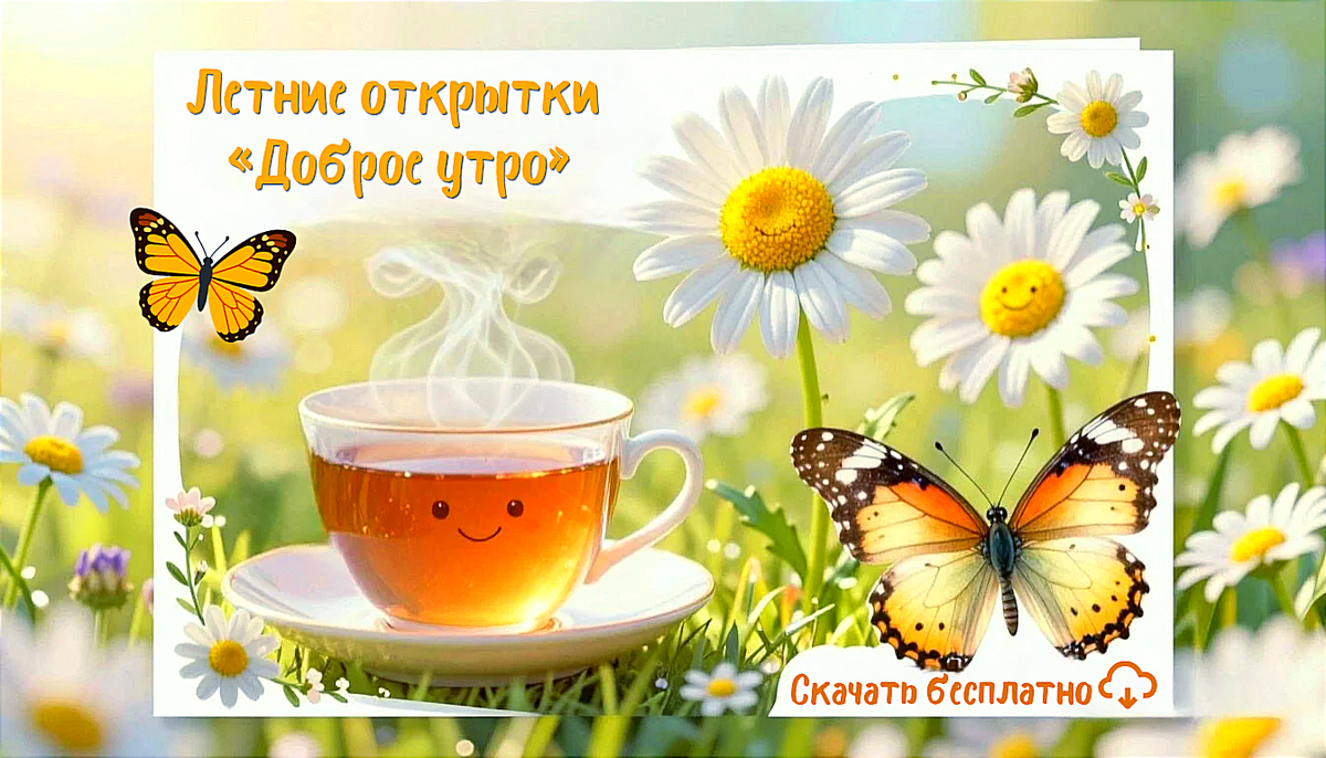 Летние открытки «Доброе утро» 