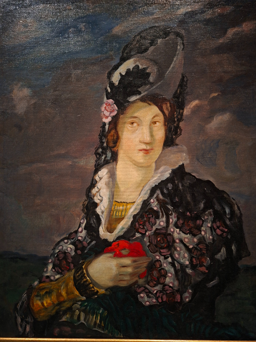 портрет дамы в карновальном костюме, художник Иван Захаров, 1910-е годы.
