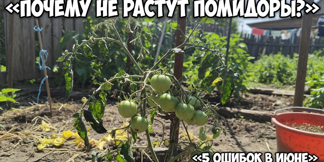 Помидоры в июне стоят как каменные: 5 ошибок, из-за которых плоды не наливаются