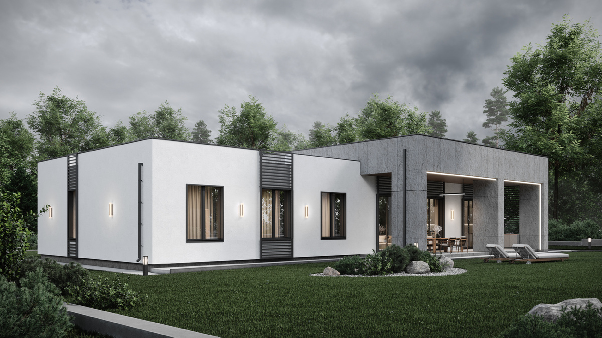 Графит — современный дом в Екатеринбурге от от архитектурной студии HOMESPO
