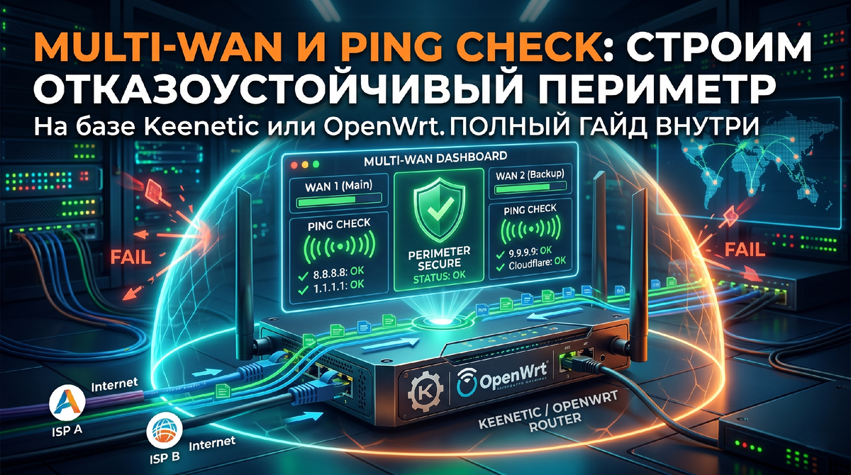 Multi-WAN и Ping Check: строим отказоустойчивый периметр на базе Keenetic или OpenWrt - 
Тех Макар