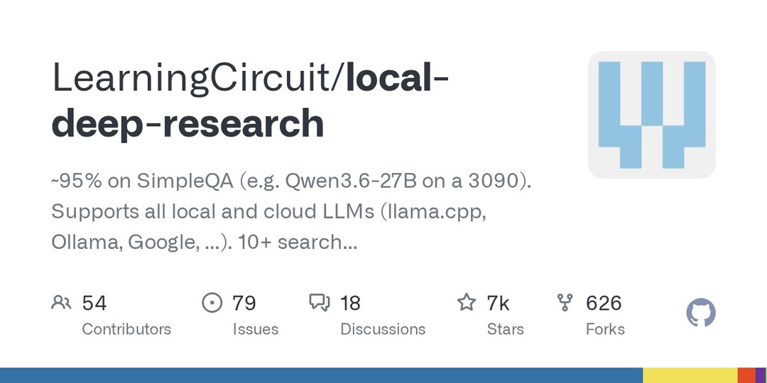 Нашёл на GitHub проект, который позволяет запускать локального исследовательского агента — полностью бесплатно и локально