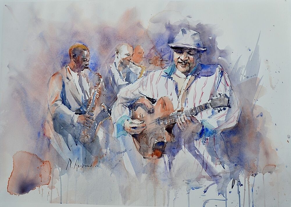 Roberto Andreoli, итальянский музыкант и художник. Источник изображения - Pinterest. 