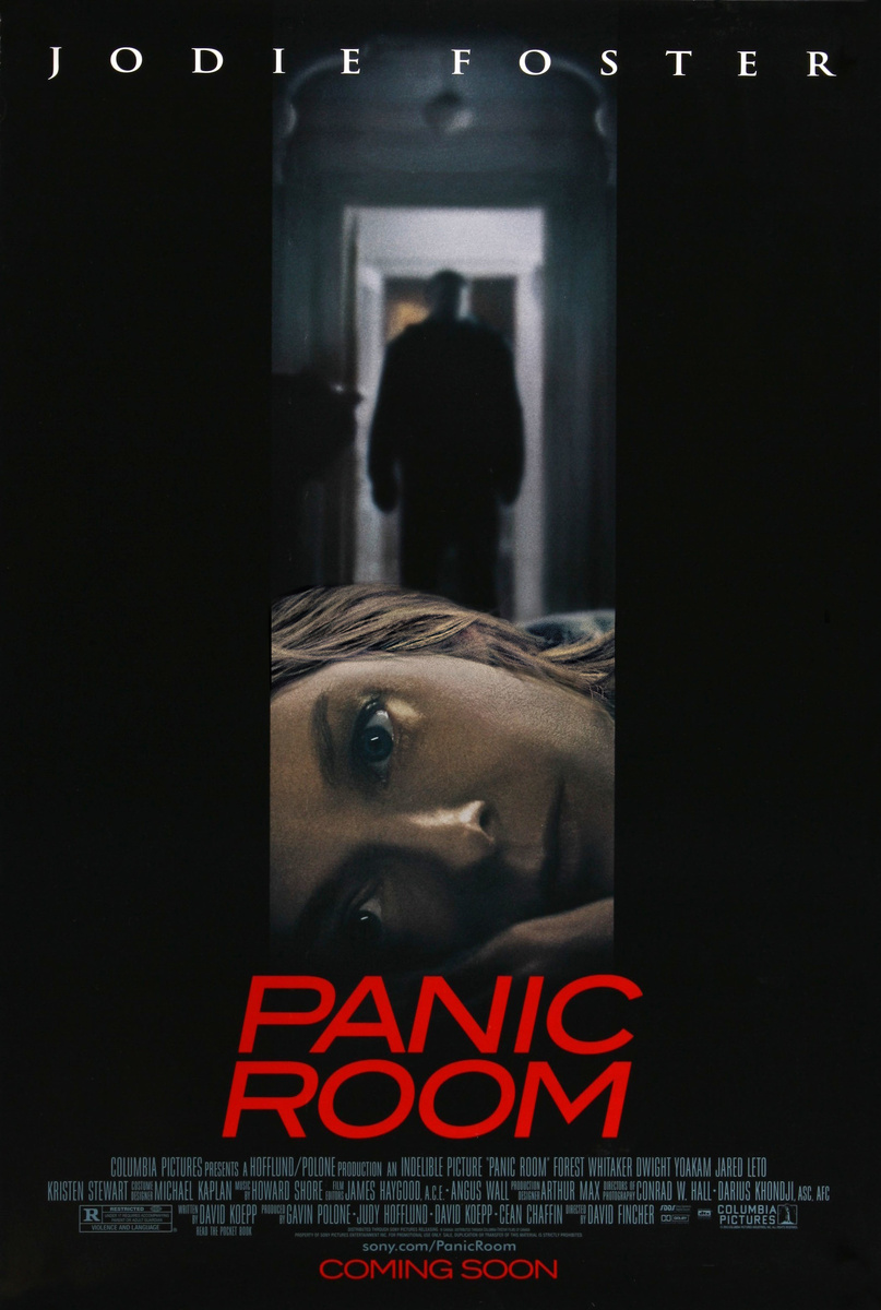 Постер к фильму "Комната страха / Panic Room" (источник: https://ru.kinorium.com/208907/gallery/poster/?photo=45755389) 