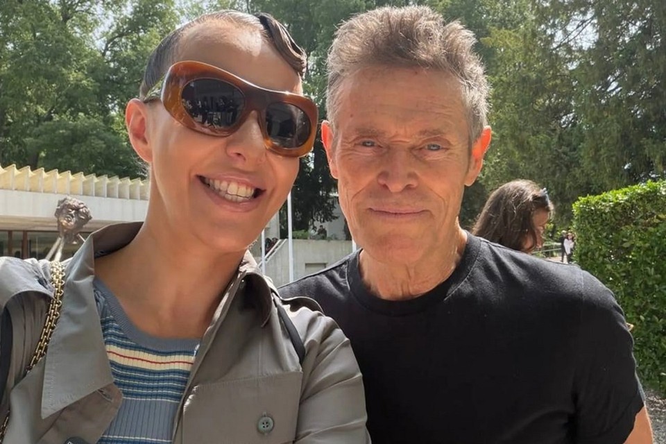    Ксения Собчак встретилась с Уиллемом Дефо на Венецианской биеннале. Фото: соцсети героя публикации