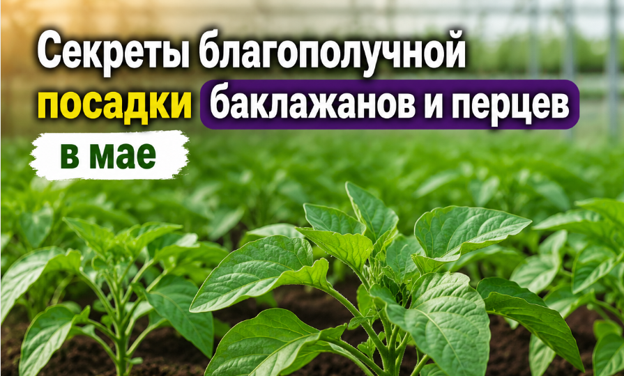 Секреты благополучной посадки баклажанов и перцев в мае