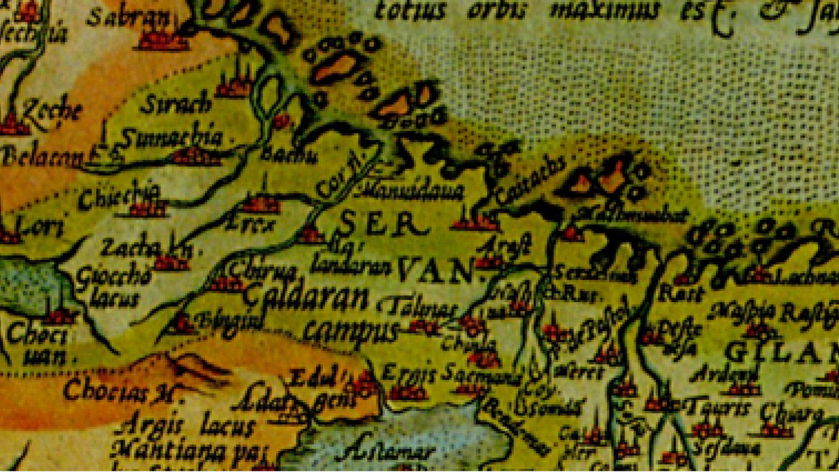 Ширван_Persici Sive Sopho Rvm Regni Typvs. The Ortelius map of Persia, Antwerp, 1570.