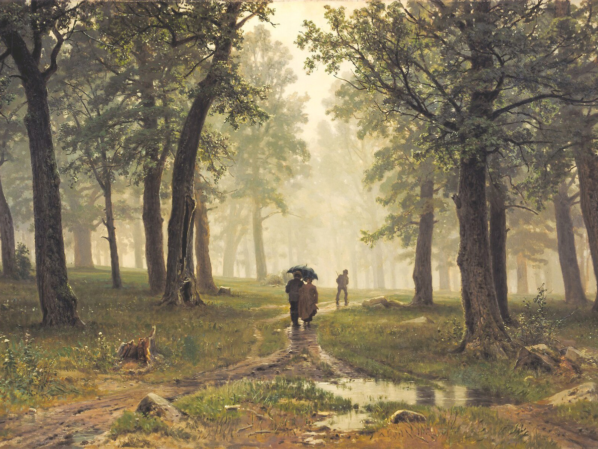 Иван Шишкин. Дождь в дубовом лесу. 1891. Государственная Третьяковская галерея, Москва