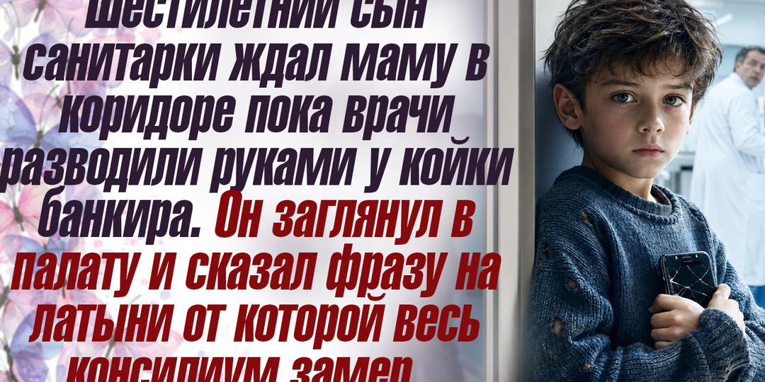 Шестилетний сын санитарки ждал маму в коридоре пока врачи разводили руками у койки банкира.