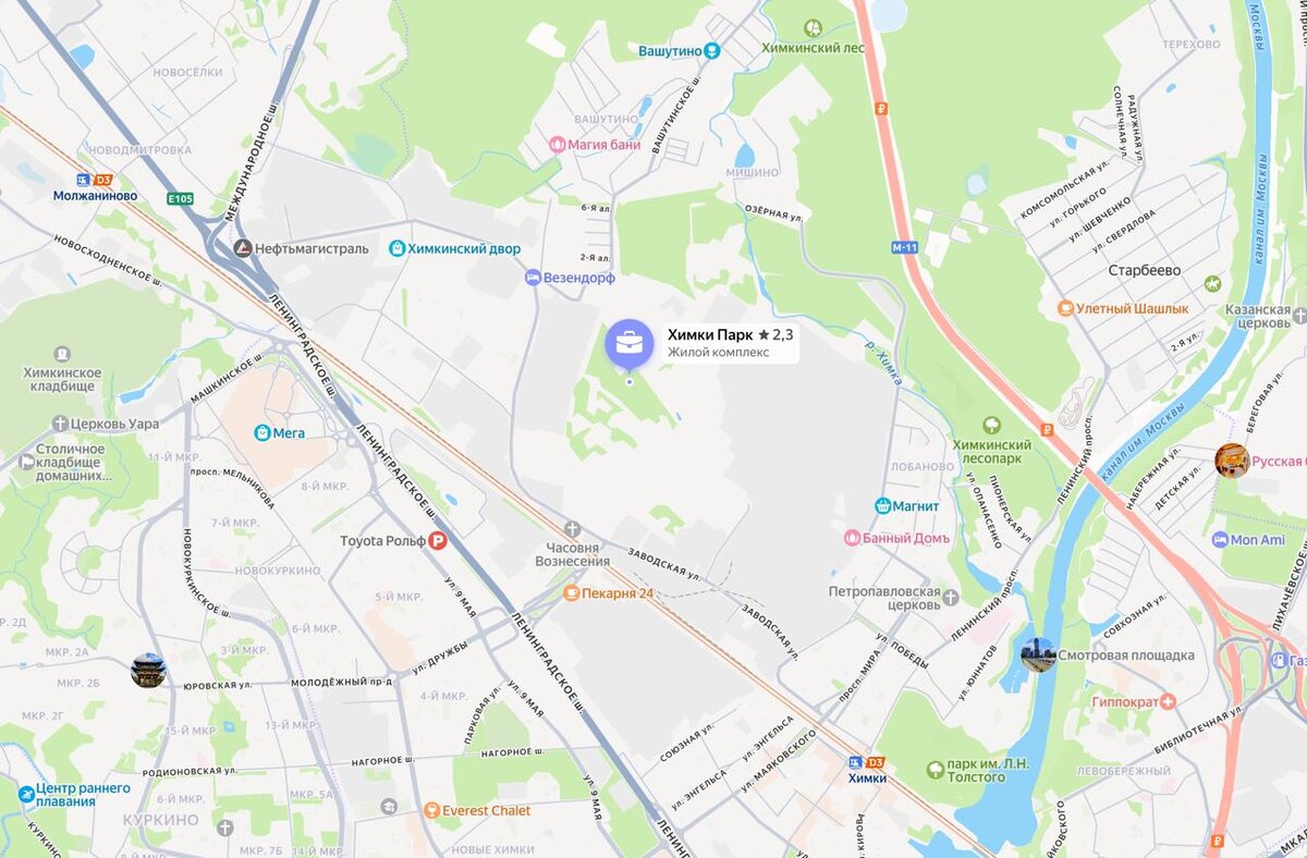 Расположение ЖК «Химки Парк»