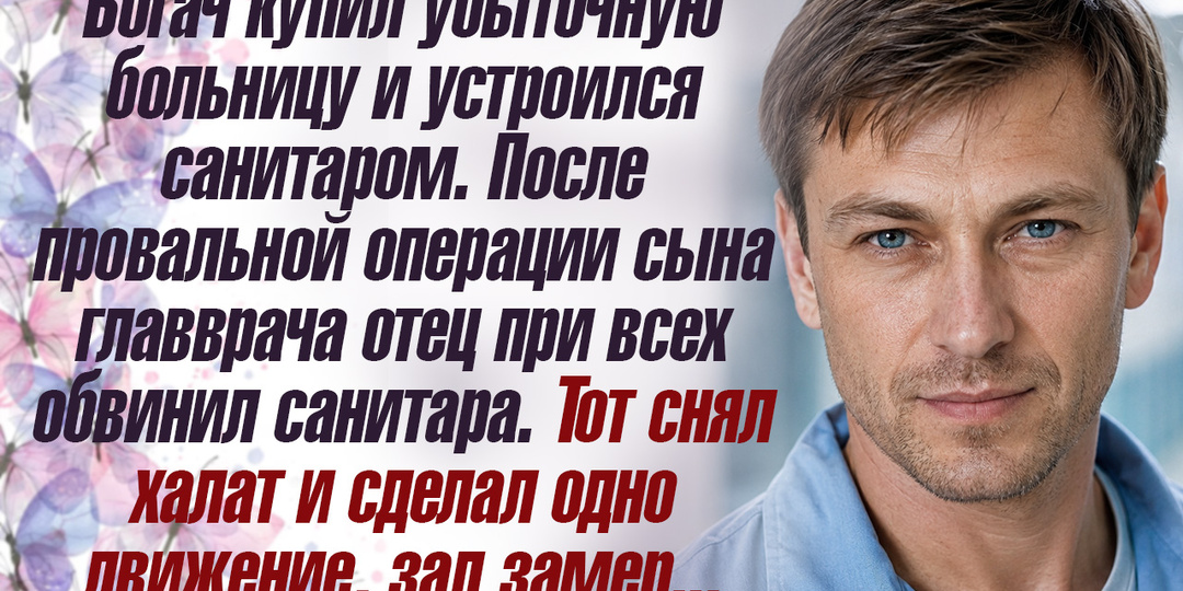 Богач купил убыточную больницу и устроился санитаром. После провальной операции сына главврача отец при всех обвинил санитара.