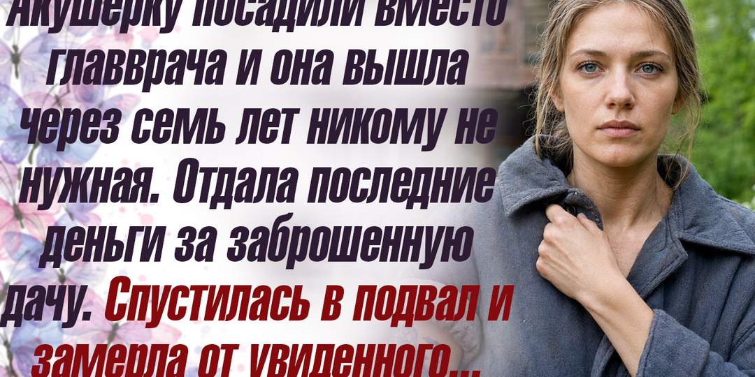 Акушерку посадили вместо главврача и она вышла через семь лет никому не нужная. Отдала последние деньги за заброшенную дачу.