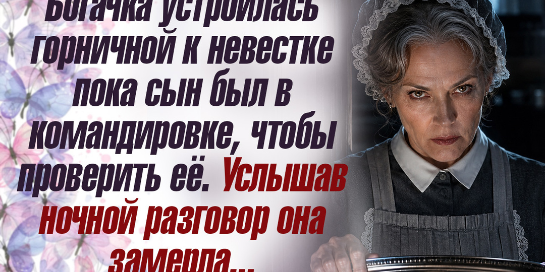 Богачка устроилась горничной к невестке, пока сын был в командировке, чтобы проверить её. Услышав ночной разговор, она замерла