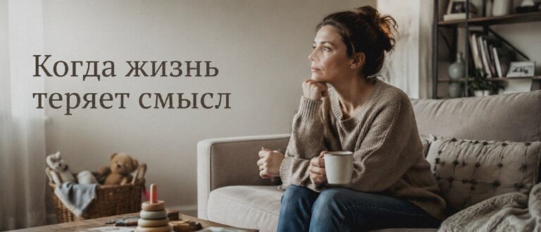    Иллюстрация к материалу: Кризис смысла жизни: как родителям найти новые ориентиры