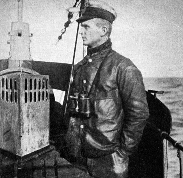 Карл Дёниц на подводной лодке U-39, 1918 г.