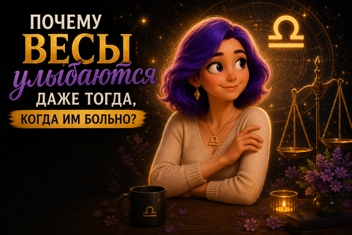 Весы улыбаются даже когжа им больно