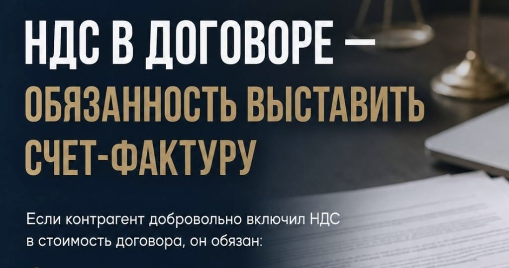 НДС в договоре. Обязанность выставить счет-фактуру.