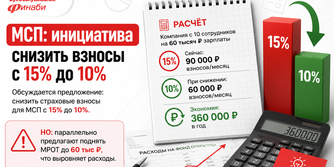 Предложение по снижению взносов МСП с 15% до 10%