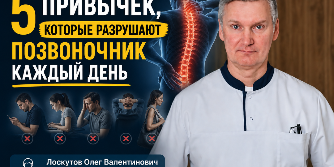 5 привычек, которые разрушают позвоночник каждый день