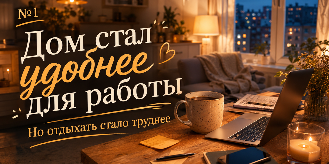 💻 Дом стал удобнее для работы. Но почему из-за этого стало труднее отдыхать?